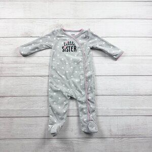 Carter’s Heart Fleece Snap Little Sister Pajamas